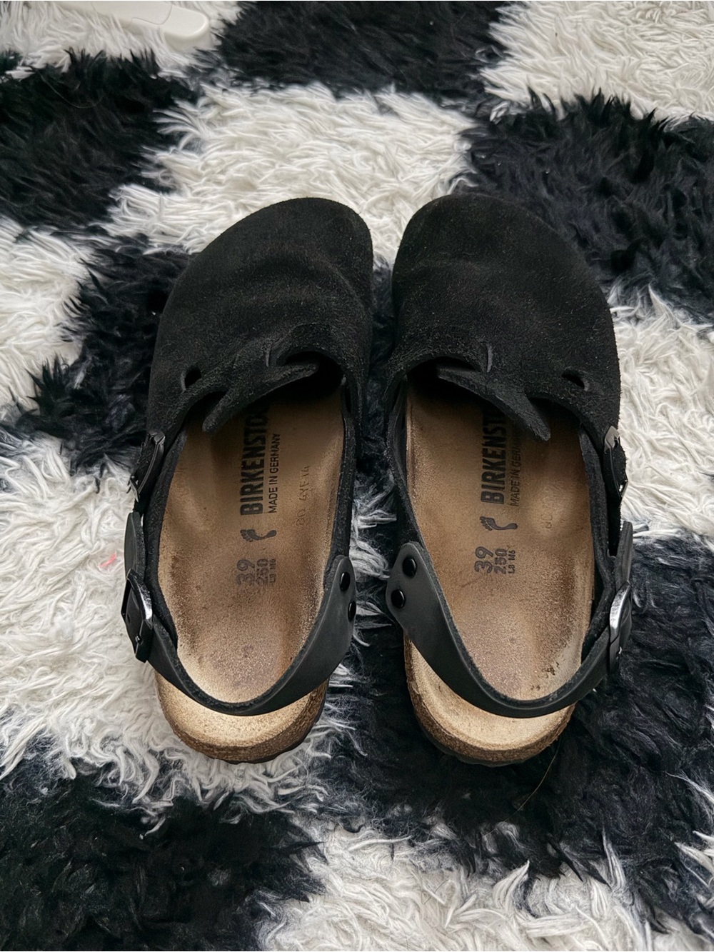 Birkenstock Black Suede Closed-Toe Clogs